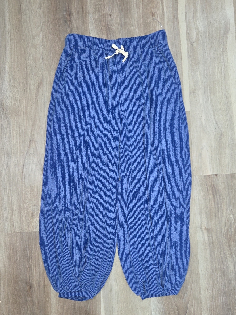 •Entro• Womens Blue Striped Boho Lounge Pants